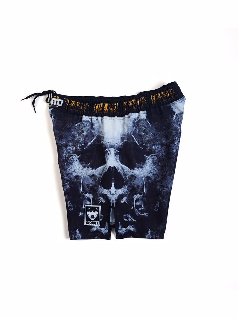 MANTO DISOBEY FIGHT SHORTS-black